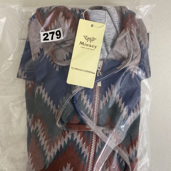 Miusey Women's Medium‎ Zip Up Long Hoodie Jacket Lightweight Tunic Sweatshirt - Picture 10 of 10